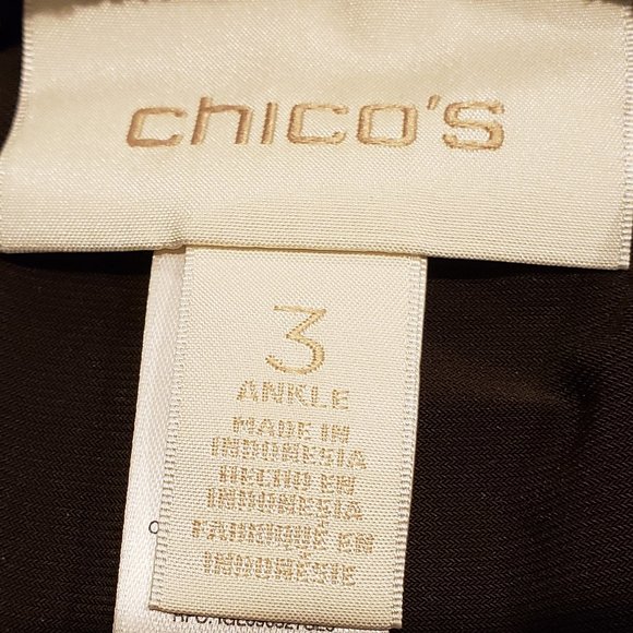 Chico's Ultimate fit Knit Brown Ruched Ankle Pants - Picture 3 of 6